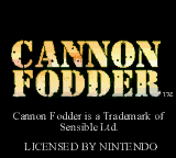 Cannon Fodder (Europe) (En,Fr,De,Es,It) Title Screen